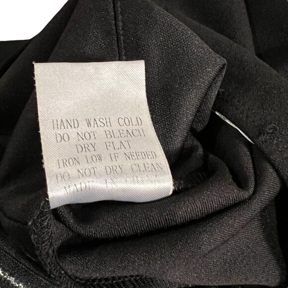 Good Time USA Romper Sz S Black One Feather Trimmed Sleeve Jumpsuit‎ Size Small - Picture 7 of 10